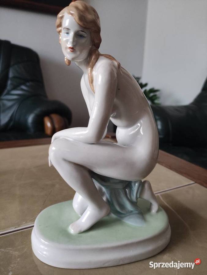 Węgierska Porcelana Zsolnay Akt Kobiecy lubelskie Janów Lubelski