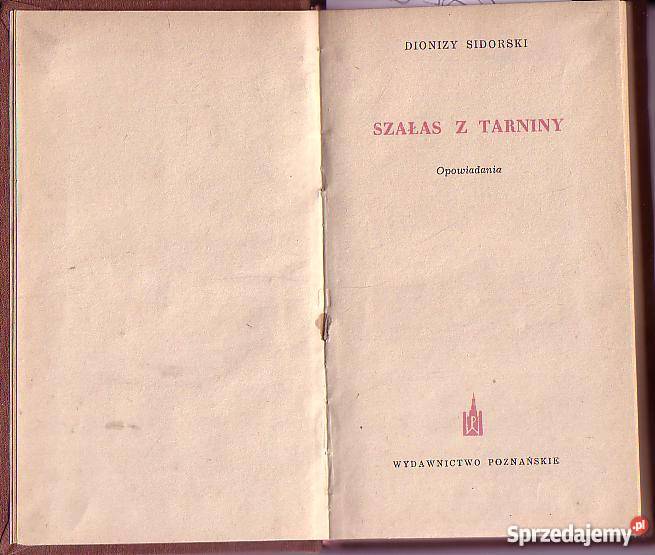 6928 SZAŁAS Z TARNINY OPOWIADANIA DIONIZY literatura piękna - proza polska