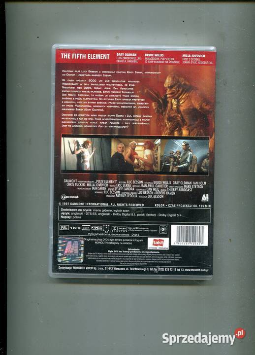 Piąty element Film DVD Kultura i Rozrywka Szczecin