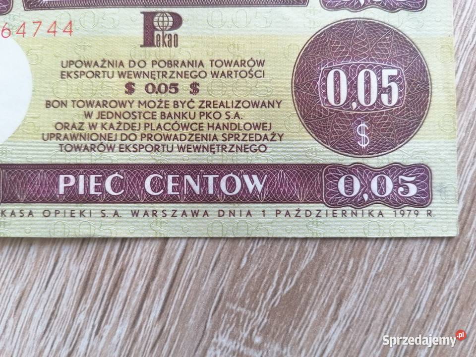 Bon Towarowy PRL 1979 Kołobrzeg