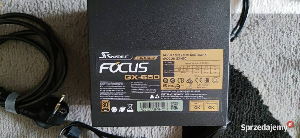 Zasilacz Seasonic Focus GX650 4 lata użytkowania Stare Babice