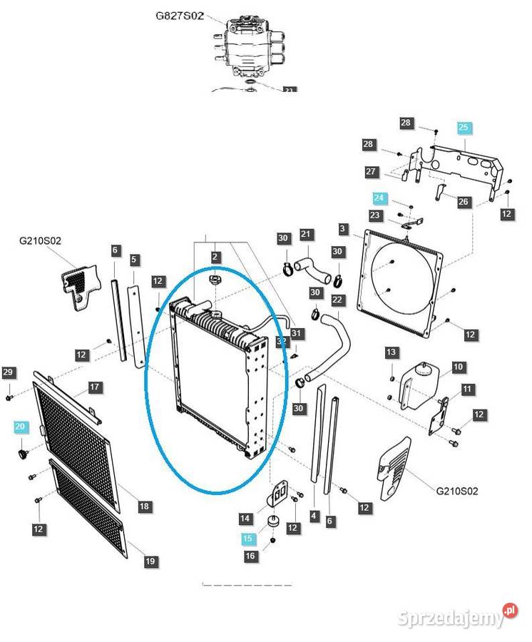 Chłodnica LS XU6158LS XU6168 40410901 TRG170