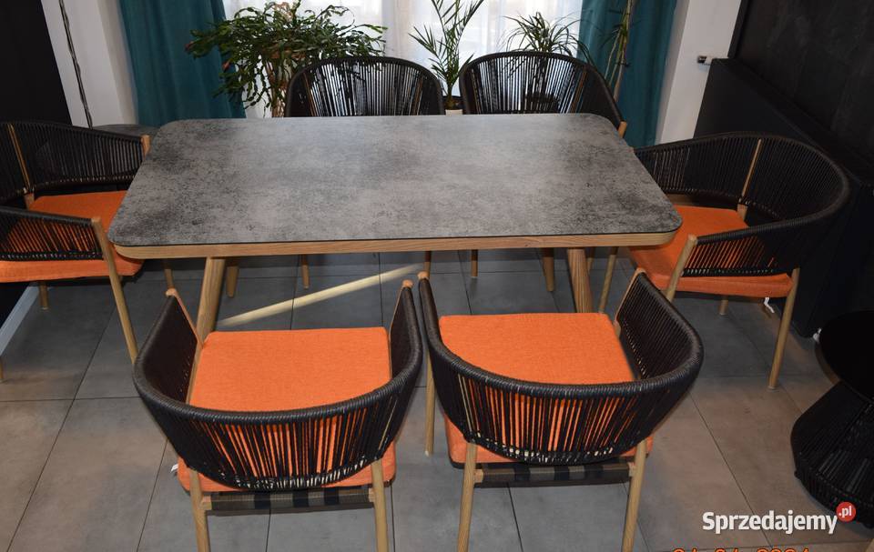 zestaw ogrodowy 61 technoratan obiadowy stół Bosutów