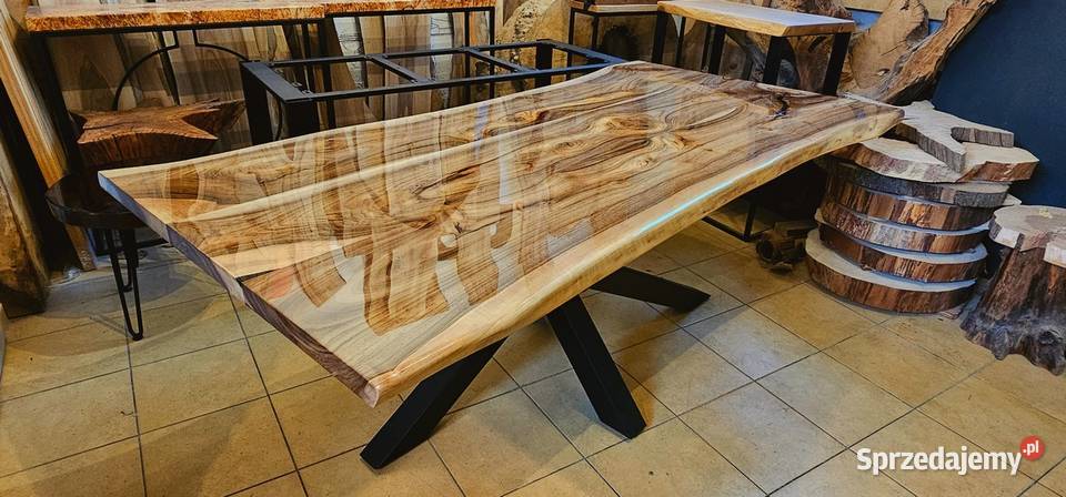 Stół orzech włoski 200x100 lite drewno 100cm Kielce