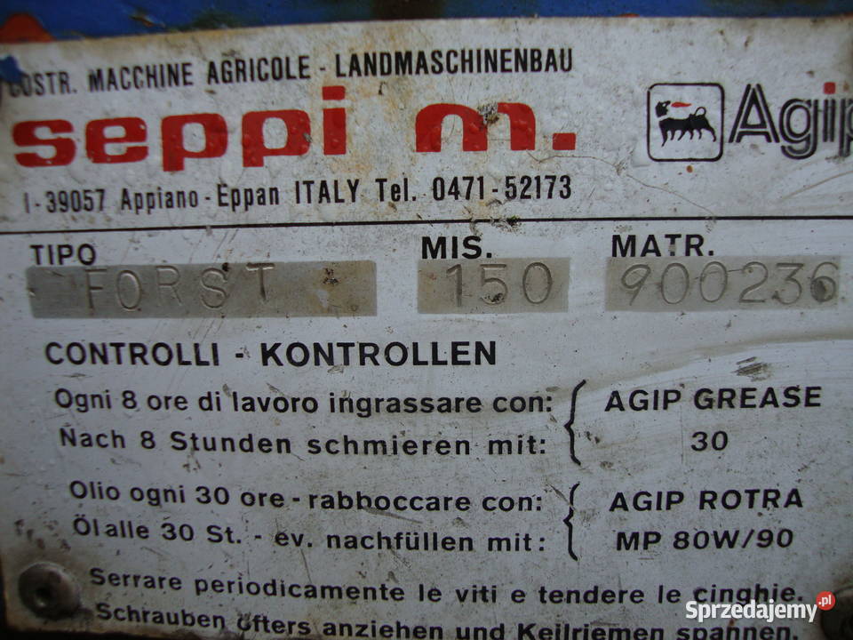 Seppi mulczer rozdrobniacz leśny 150 Czaplinek