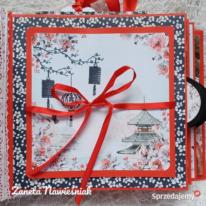 ALBUM foto japoński prezent hand made Rękodzieło Mszana Dolna