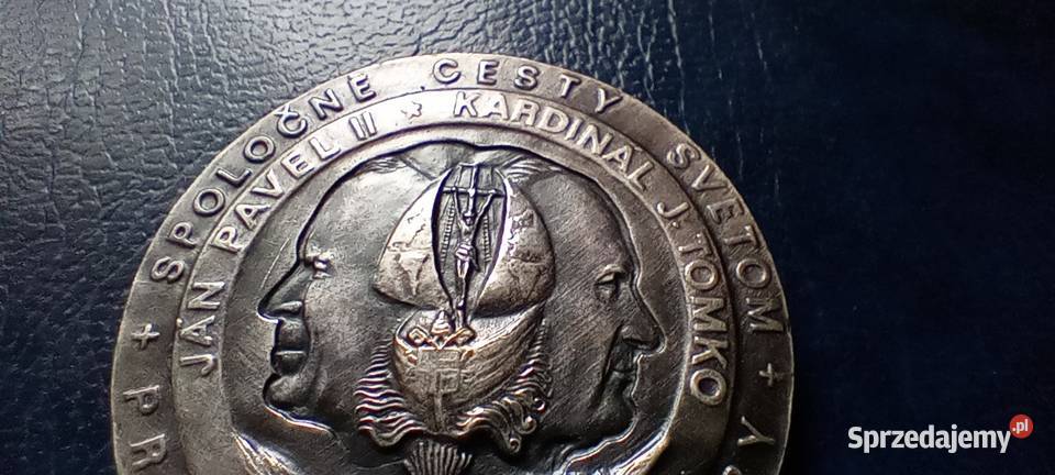 Stare monety Medal Jan Paweł II i Józef Tomko Lesko