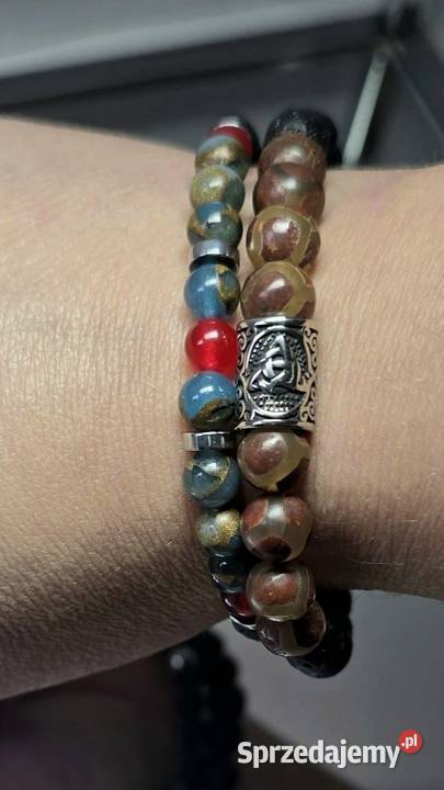 BRANSOLETKI DWIE SZTUKI RUNA TRIQUETRA STAL Gliwice