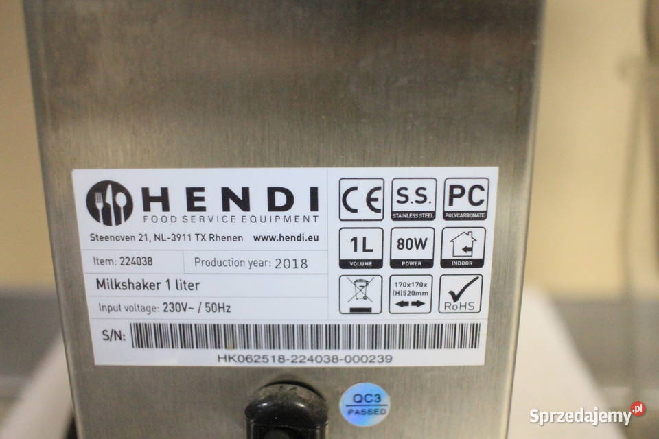 Shaher do koktajli POJEMNOŚĆ 1 L HENDI 224038 Pszczyna