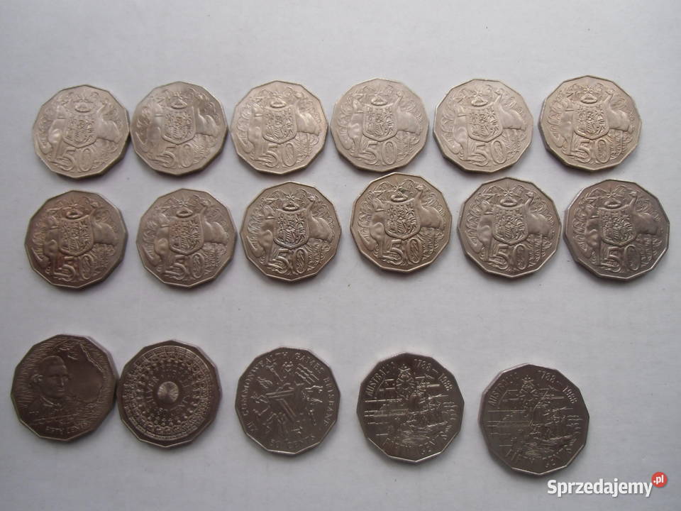 Monety Australii sprzed 1990 roku139 sztuk Grudziądz