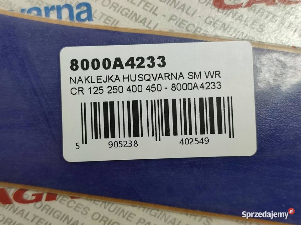NAKLEJKA NA LEWY HUSQVARNA BOCZEK HUSQVARNA