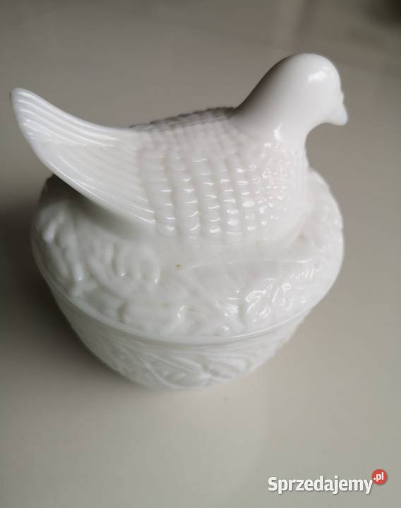 Bombonierka Gołąb Porcelana i szkło Toruń