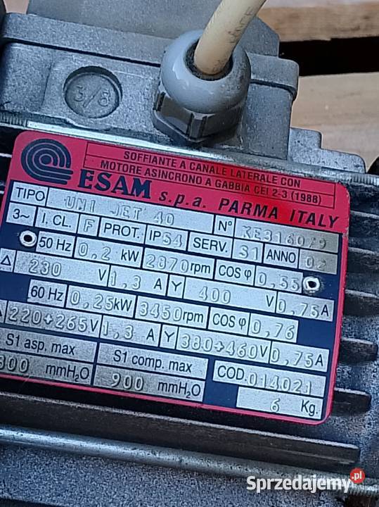 Pompa boczno kanałowa dmuchawa Nowy Tomyśl