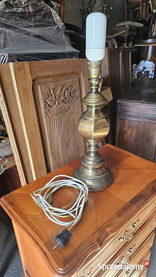 Lampa stołowa vintage ozdobna z abażurem dolnośląskie Wałbrzych sprzedam