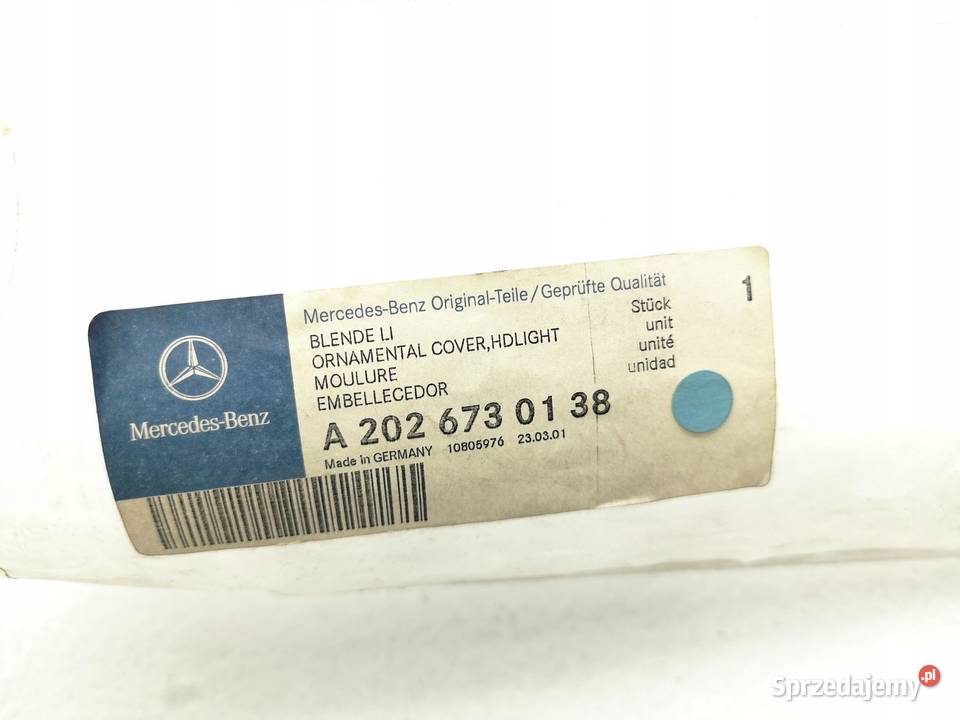 LISTWA SZYBY LEWY TYŁ MERCEDES W202 9396 ORI OE