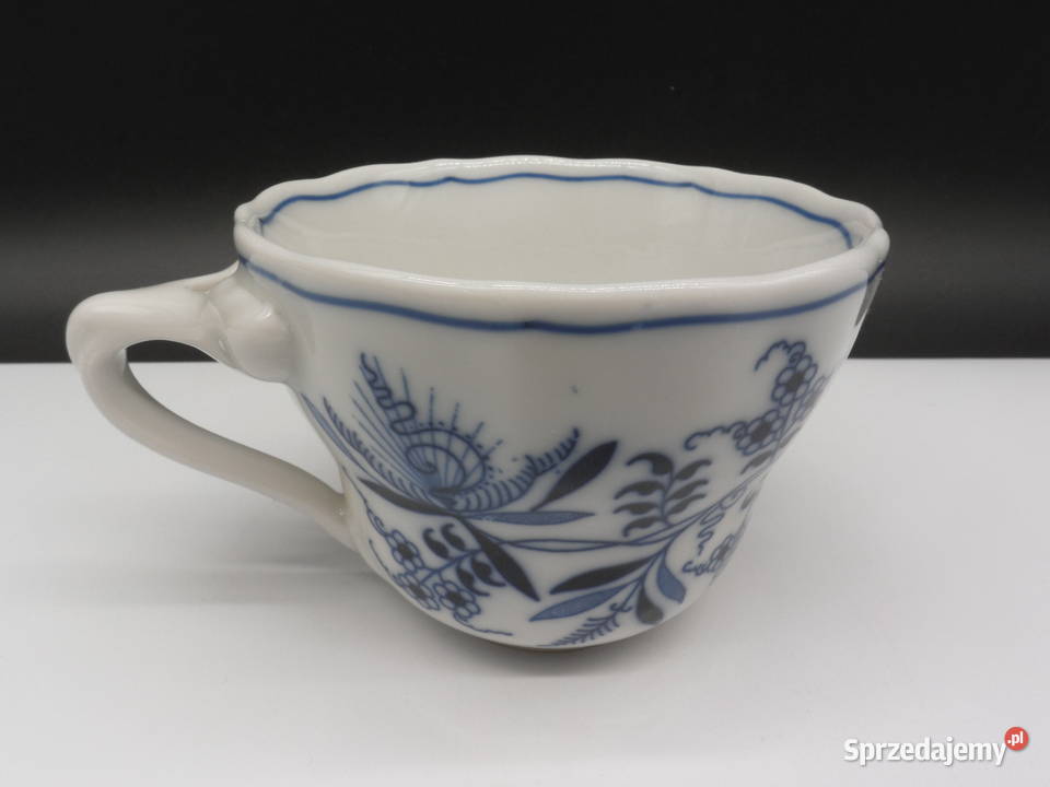 Elegancka Porcelanowa Filiżanka VINTAGE Blue Porcelana i szkło wielkopolskie Raszków