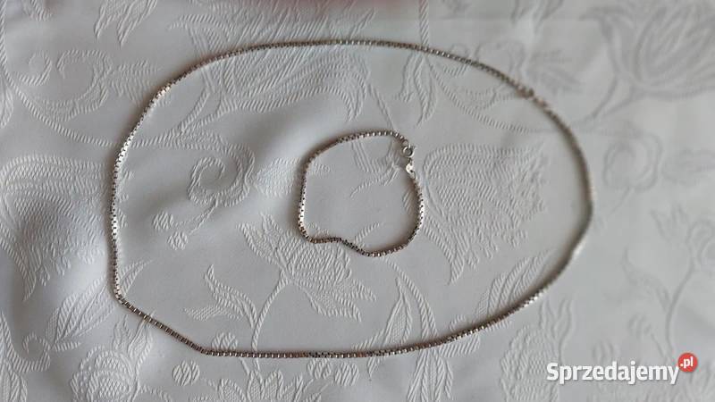 Naszyjnik i bransoletka Komplet srebro Opole