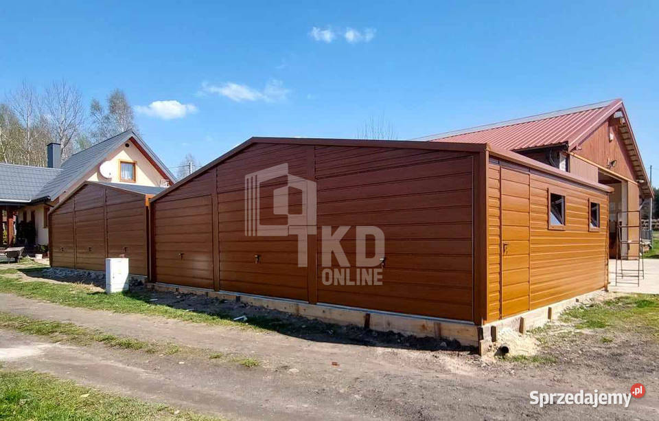 Garaż Blaszany 95x6 Brama drewnopodobny 2x okno 380zł/m2 Sieradz sprzedam