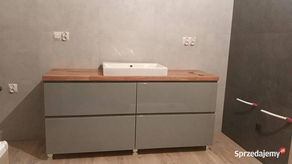 Szafka łazienkowa pod umywalkę lakier szary mazowieckie Warszawa