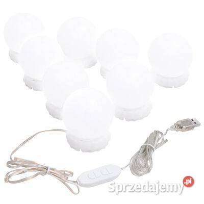 vidaXL Lampki na lustro 8 ciepłych i zimnych Oświetlenie