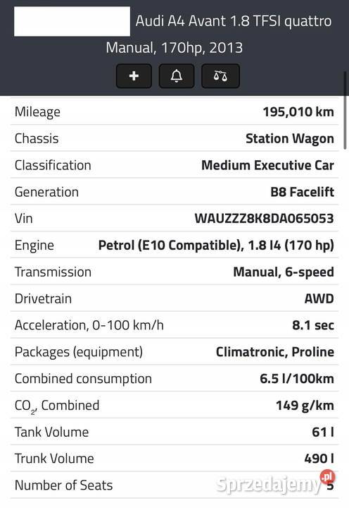 SILNIK KOMPLET Audi A5 18 TFSI 170 Rudka