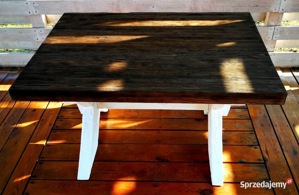 Ława drewniana postarzana stolik kawowy 70cm