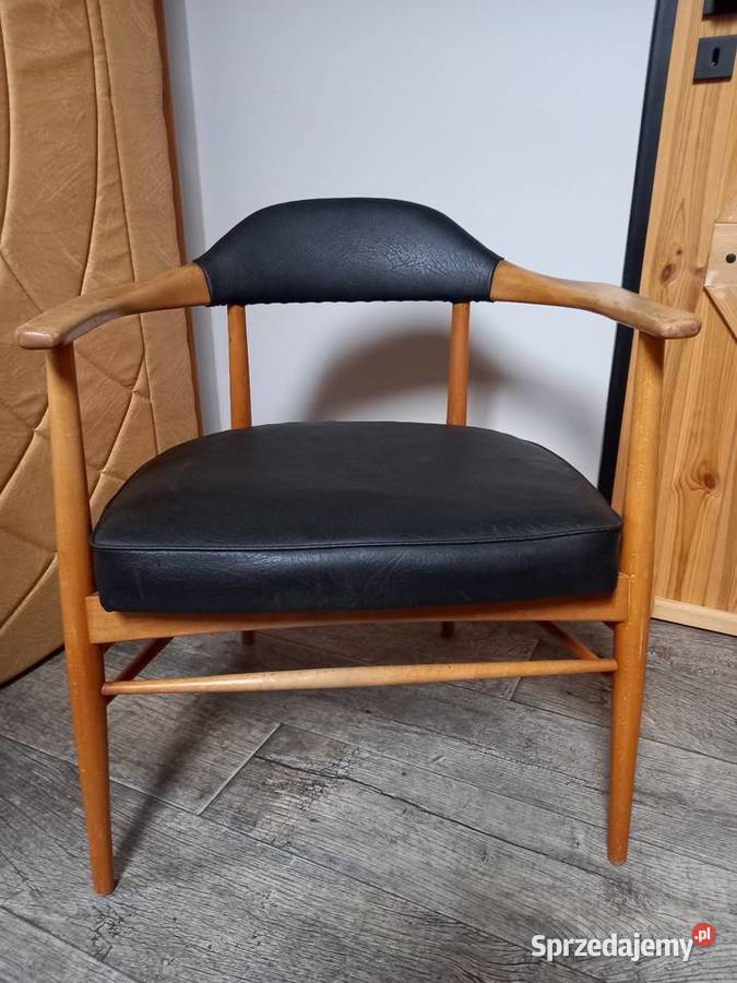 Stary fotel gabinetowy vintage wielkopolskie Rawicz