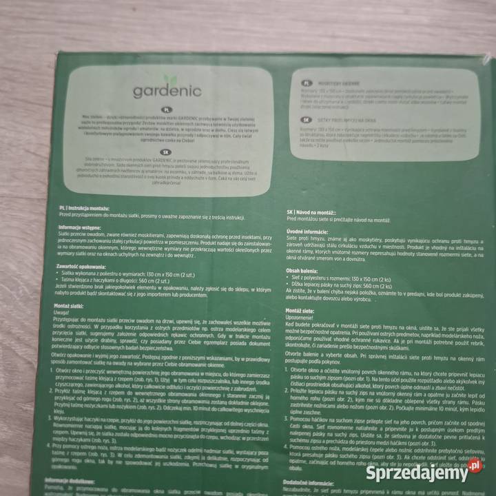 Moskitiera okienna Gardenic zestaw 2 130 150 Niwnice