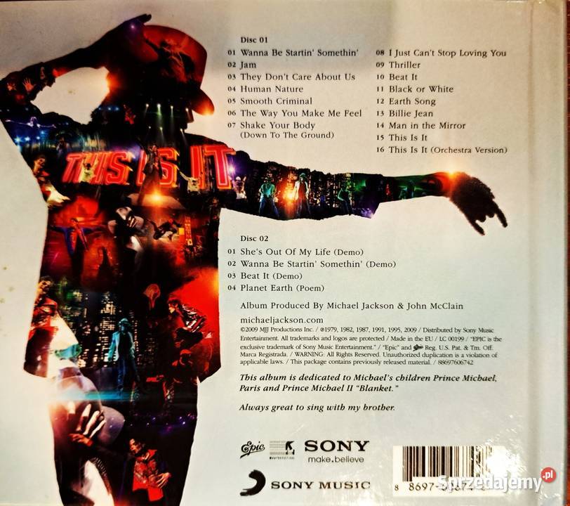 Sprzedam Album 2X CD Michael Jackson s sprzedam