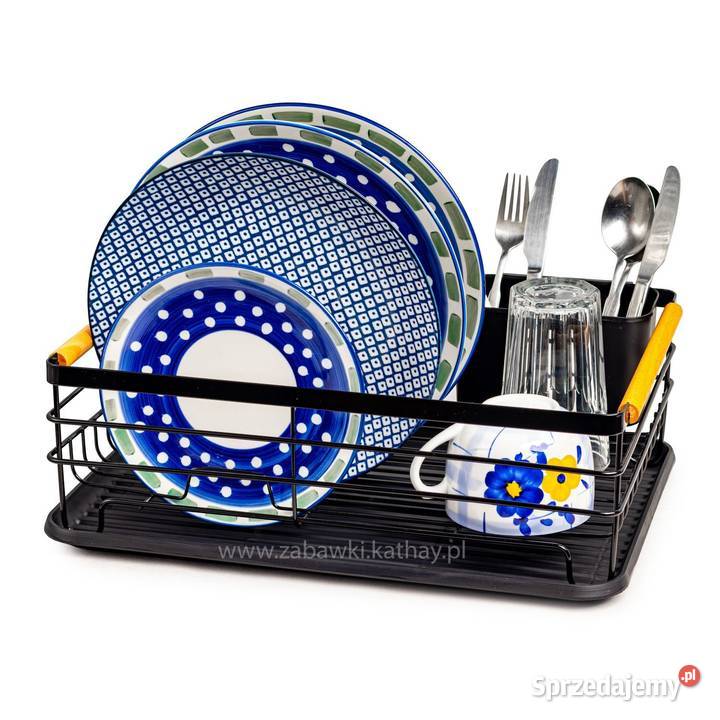 Jednopoziomowa suszarka ociekacz z tacką czarna Poznań sprzedam