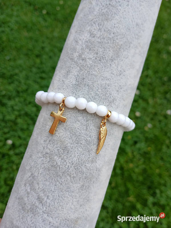 Bransoletka damska z Agatu białego fasetowanego Kielce