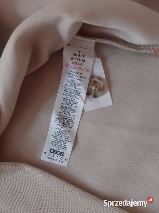 3638 ASOS Design Beżowa kamizelka ołówkowa z Kraków