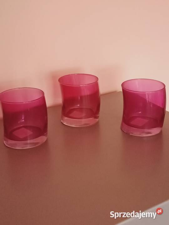 Szklanki do napojów drinków różowy sprzedam