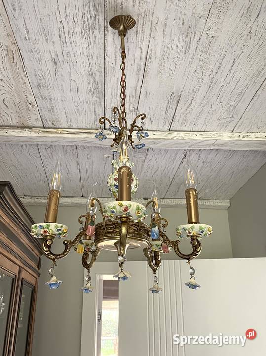 Francuski porcelanowy Żyrandol 24 Francja Poznań
