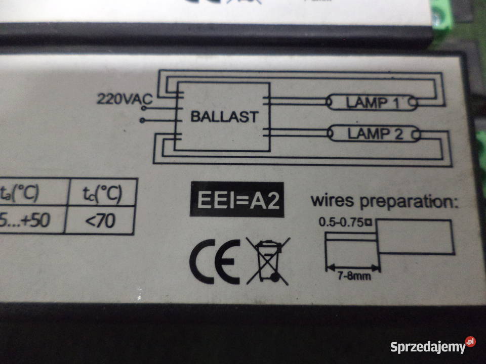 BALAST ELEKTRONICZNY DO OPRAW FLUORESCENCYJNYCH Części i akcesoria Turek