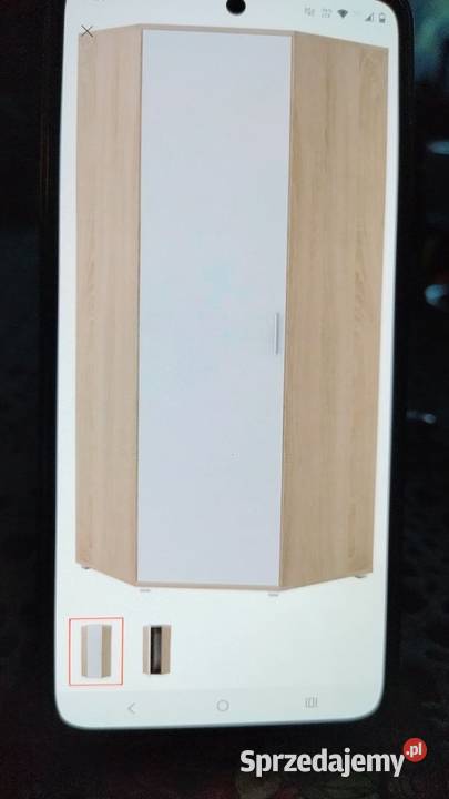 Szafa narożna dwukolorowa 80cm Kraków