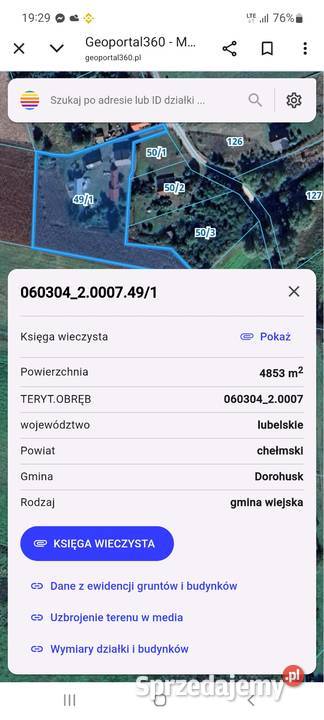 Sprzedam świetne siedlisko rzeką lubelskie