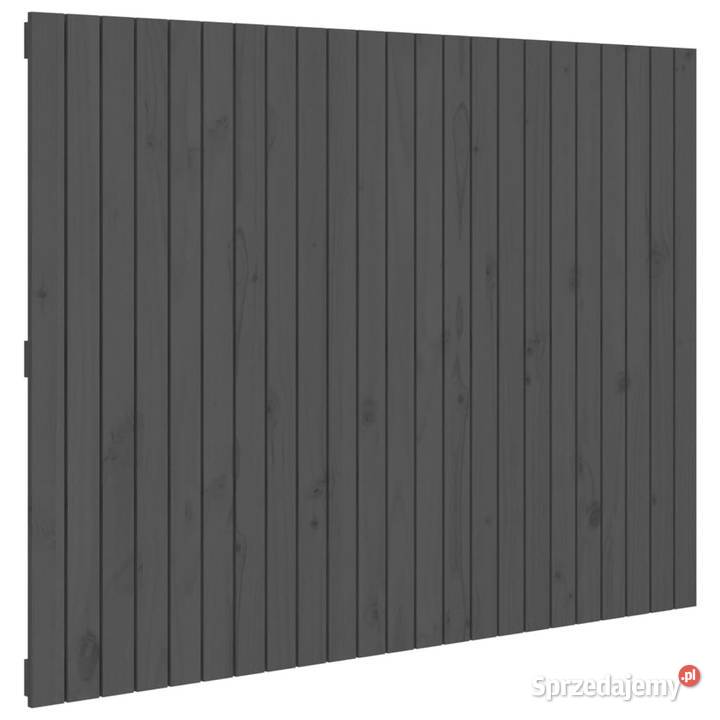 Wezgłowie łóżka szare 1465x3x110 lite drewno Warszawa