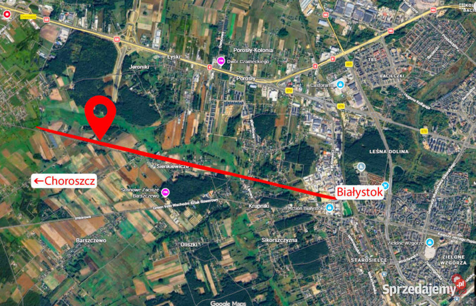 Sprzedam działka Choroszcz Białostocka 10600m2 159zł/m2