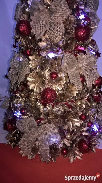 choinka drzewko szyszki lampki LED 40 wielokolorowy Sierpc