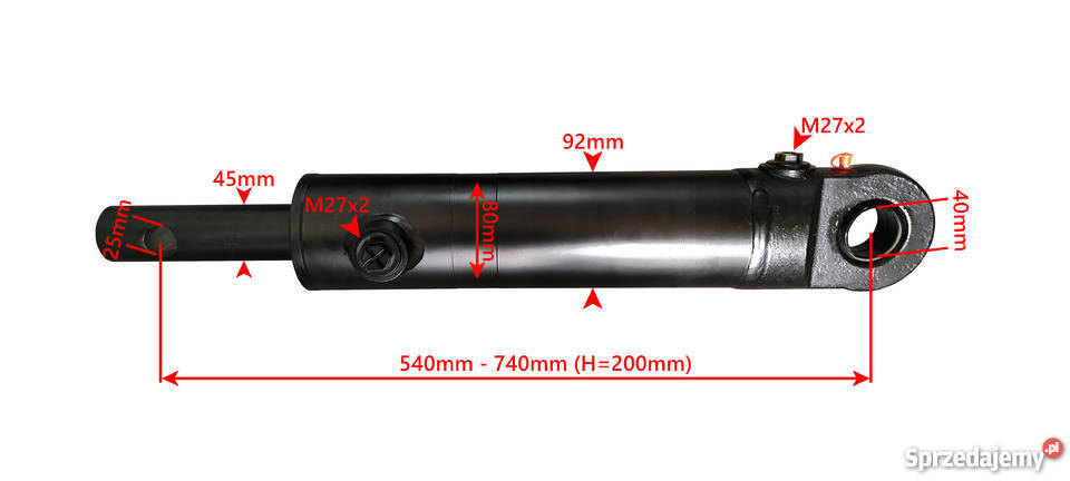 Siłownik Hydrauliczny SKOK 200 Podpory Cyklop Solec Kujawski