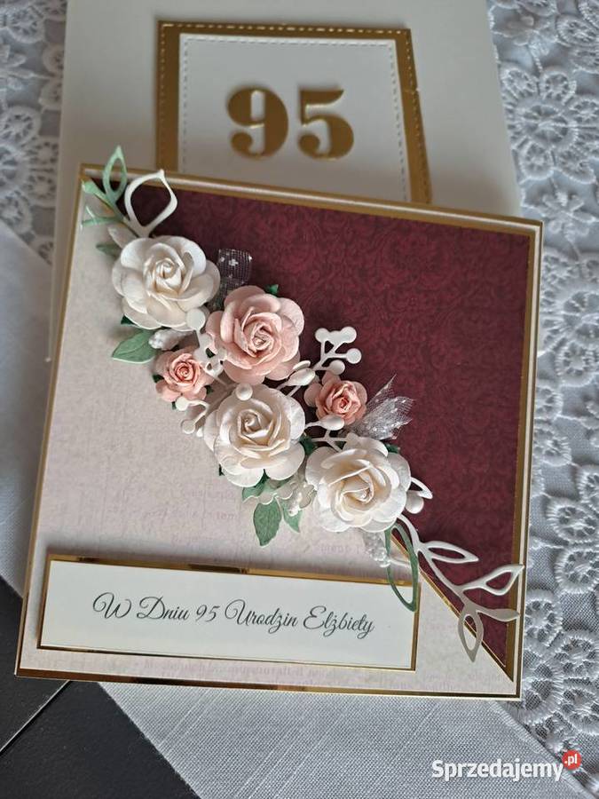 Kartka w pudelku z okazji 95 urodzin Strzebiń
