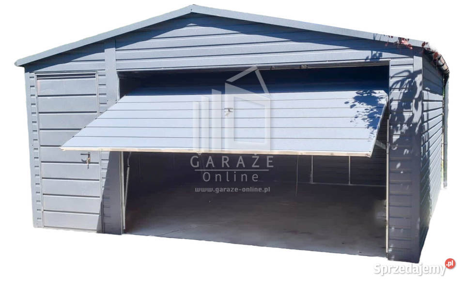 GARAŻ BLASZANY 4m x 5m Brama uchylna rynny mazowieckie
