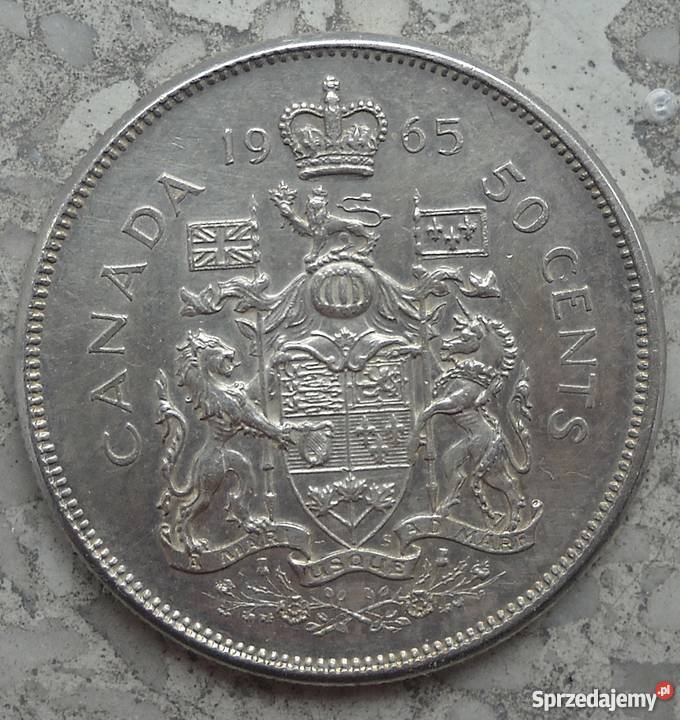 CANADA50 CENTS1965 rSREBRO Numizmatyka mazowieckie