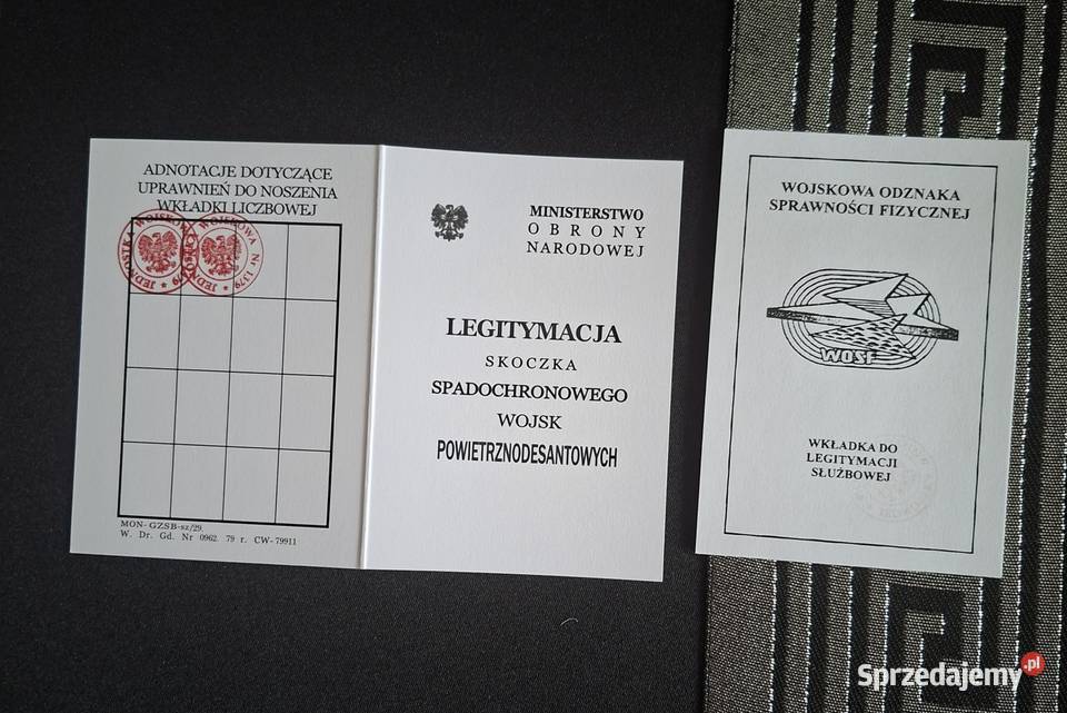 Legitymacja skoczka spadochronowego i Militaria Lublin