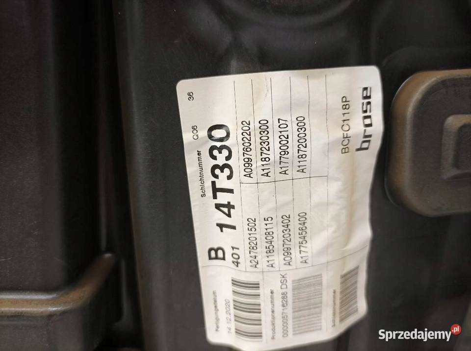 MECHANIZM SZYBY PRAWY PRZÓD W118 2478201502 Motoryzacja sprzedam