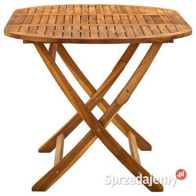 vidaXL Składany stół ogrodowy, 160x85x75 cm, lite drewno aka