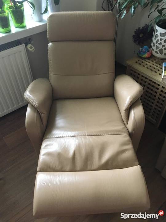 Skórzana sofa z funkcją spania dwa fotele z Kraków