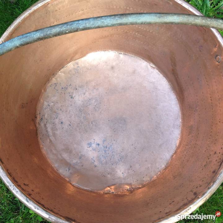 Duży miedziany kocioł pojemność 65 litrów