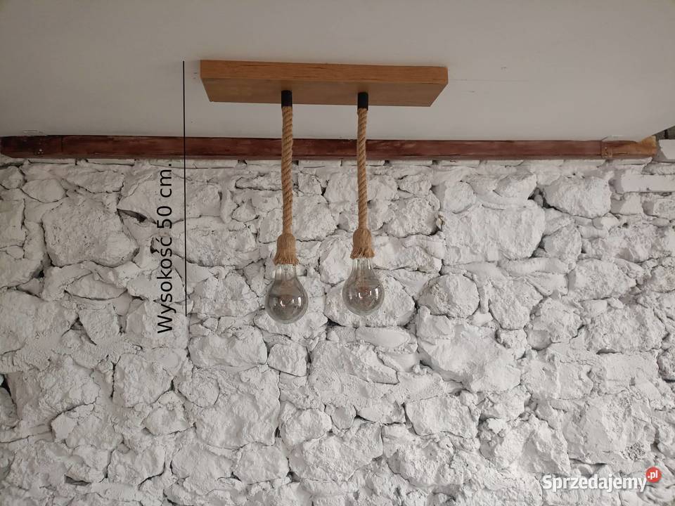 Lampa sufitowa drewniana RETRO LSMDF2 Oświetlenie śląskie Siedlec